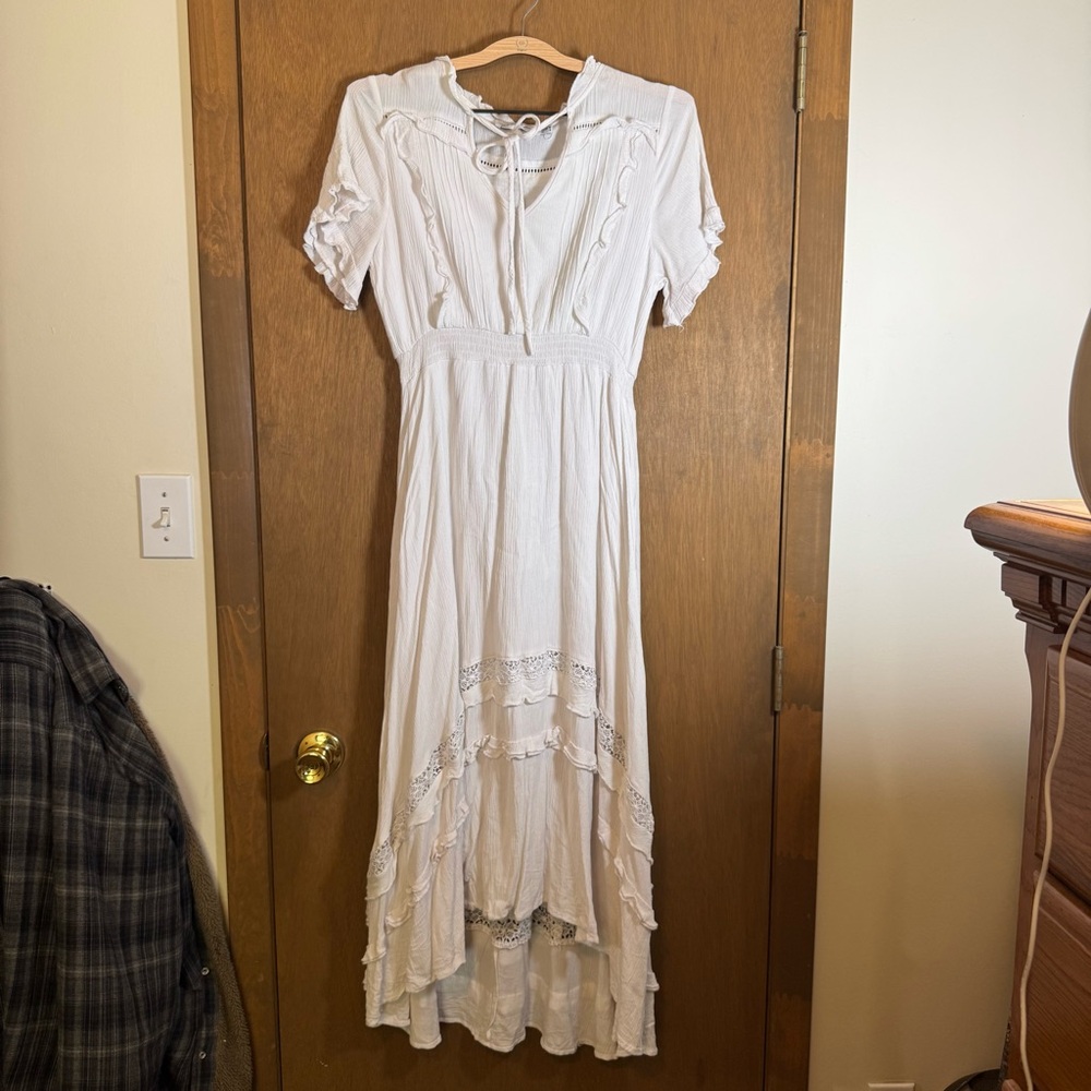 Petal & Pup White Smocked High-Low Sundress